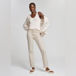 & Other Stories Straight Leg Ivory Women’s Jeans Size 26